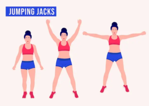 lose thigh fat with jumping jacks